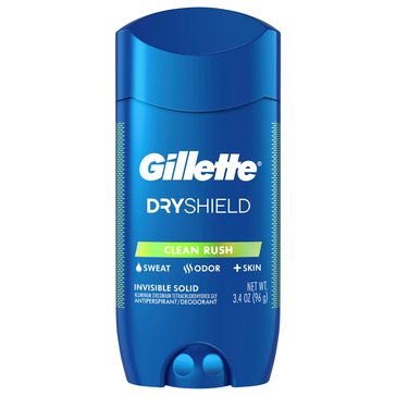 Gillette for Men Invisible Solid Clean Rush Antiperspirant  3.4 oz