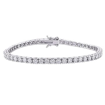 Sofia B. Sterling Silver 5 1/10 cttw DEW Moissanite Tennis Bracelet