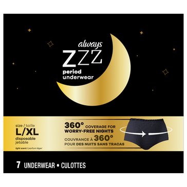 Always ZZZ Overnight Disposable Period Underwear 7Ct