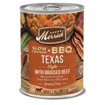 Merrick Slow-Cooked BBQ Texas Style Beef Recipe Wet Dog Food