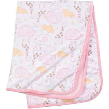 Gerber Baby Girl Plush Blanket Safari_D