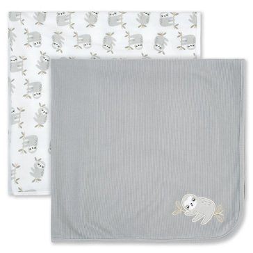 Just Born Baby Thermal 2-Pack Sloth Blankets