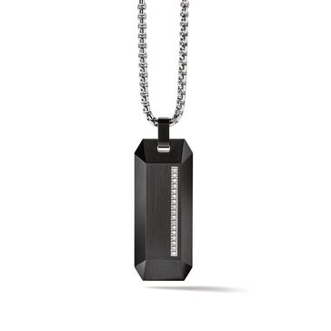 Bulova Stainless Steel IP Plated Dogtag Necklace