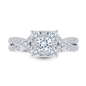 14K White Gold 1.25 cttw Diamond Engagement Ring