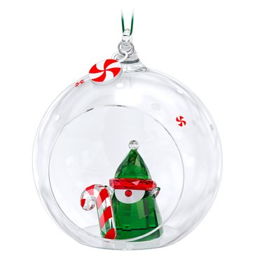 Swarovski Holiday Cheers Santa's Elf Ball Ornament