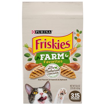 Friskies Farm Favorites With Chicken Flavors of Carrots Spinach Cat Food