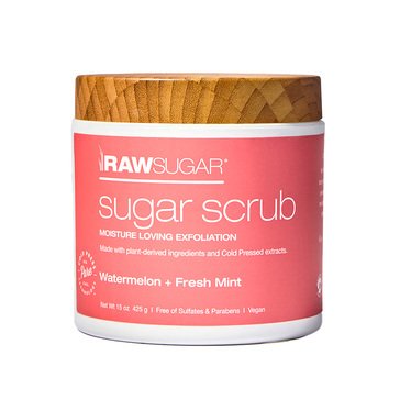 Raw Sugar Moisture Loving Watermelon And Fresh Mint Sugar Scrub