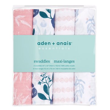 Aden plus Anais Flowers Bloom Swaddles 4 Pack