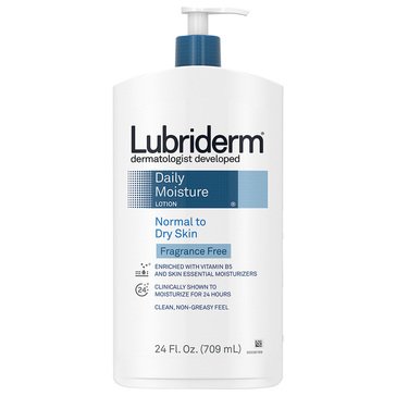 Lubriderm Daily Moisture Normal to Dry Skin Fragrance Free Lotion