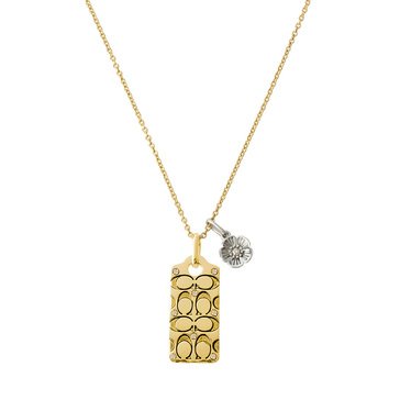 Coach Quilted Logo Short Pendant
