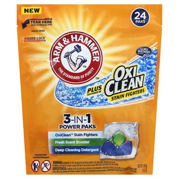 Arm & Hammer Plus Oxiclean Laundry Detergent Power Paks 5-In-1