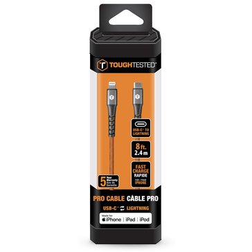 Toughtested 8' Pro PET Ligntning to Type C Cable