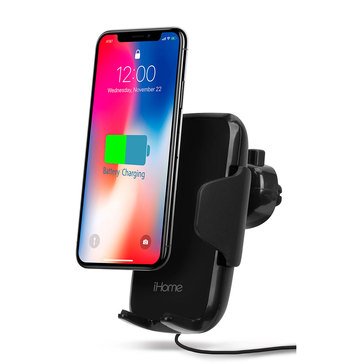 iHome 10W Qi Wireless Charging Air Vent Car Mount