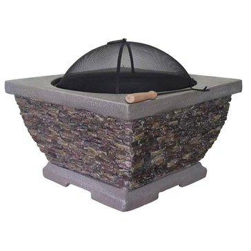 Harbor Home Seville 22in Outdoor Wood Fire Pit