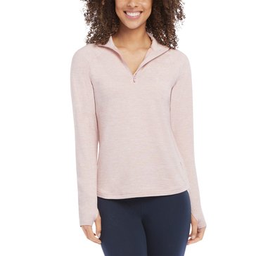 Jockey Women's Brushed Back Jersey Half-Zip Top