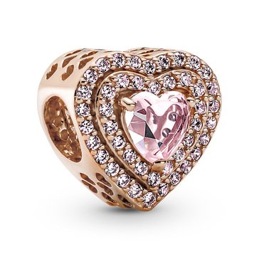 Pandora Sparkling Levelled Heart Charm