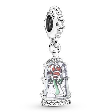 Pandora x Disney Beauty and the Beast Enchanted Rose Dangle Charm