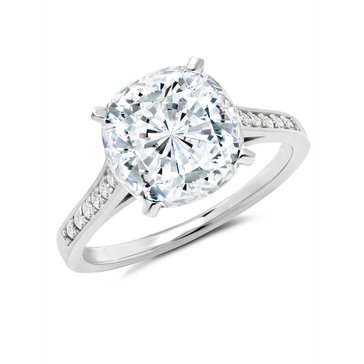 Cubic Zirconia 4.2 cttw Bliss Cushion Cut Ring