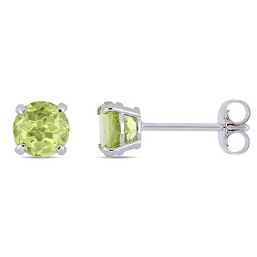 Sofia B. 14K White Gold Peridot Stud Earrings