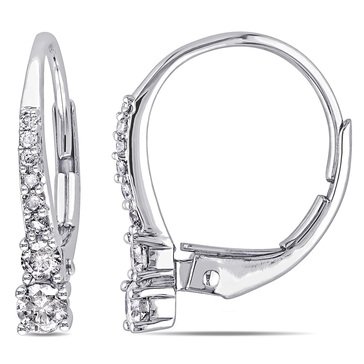 Sofia B. 1/3 cttw Diamond Leverback Earrings