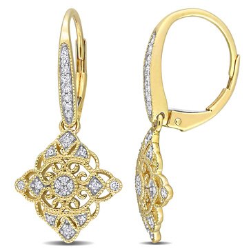 Sofia B. 1/5 cttw Diamond Lozenge Lace Earrings
