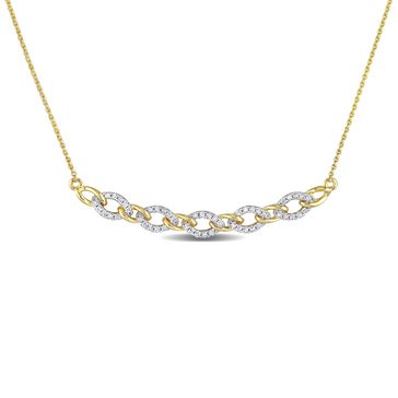 Sofia B. 1/6 cttw Diamond Oval Link Necklace