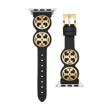 Tory Burch The Miller Leather and Stainless Steel Band For Apple Watch