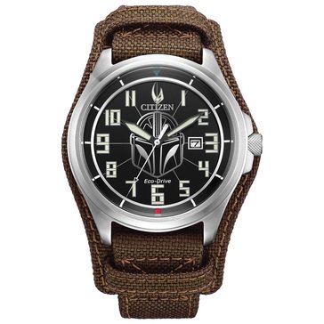 Citizen Star Wars Men's Mandalorian Leather Strap Watch