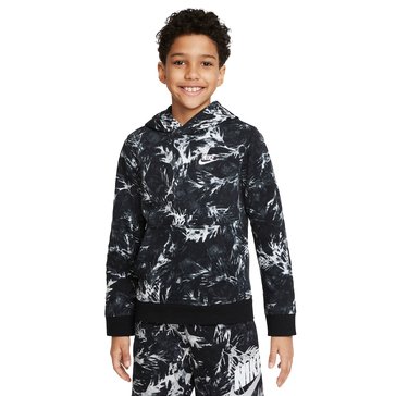 Nike Big Boys' Washed All Over Print Pullover Hoodie 