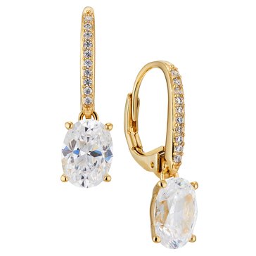 AVA Nadri Modern Love Cubic Zirconia Oval Shaped Earrings