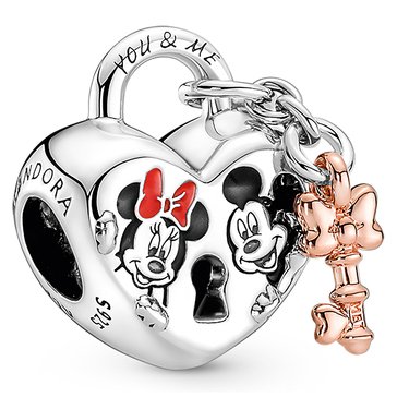 Pandora x Disney Mickey and Minnie Mouse Padlock Charm