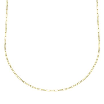 2MM Paperclip Link Necklace, 14K Yellow Gold