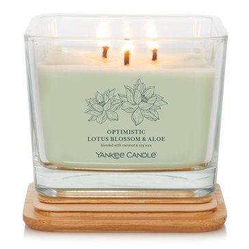 Yankee Candle Well Living Optimistic Lotus Blossom And Aloe Medium Jar Candle