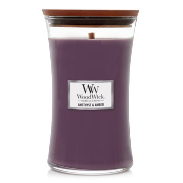 Woodwick Amythyst and Amber 22oz Large Candle