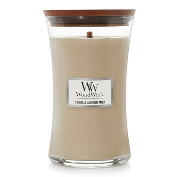 Woodwick Tonka and Almond Milk 22oz Large Candle