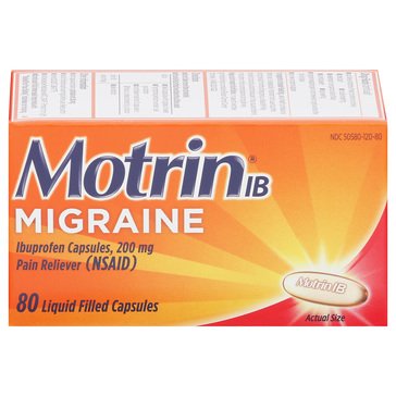 Motrin IB Migraine Liqui-Gels, 80-count
