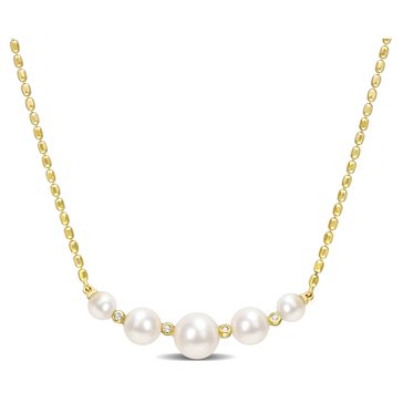 Sofia B. White Topaz And Freshwater Cultured Pearl Necklace