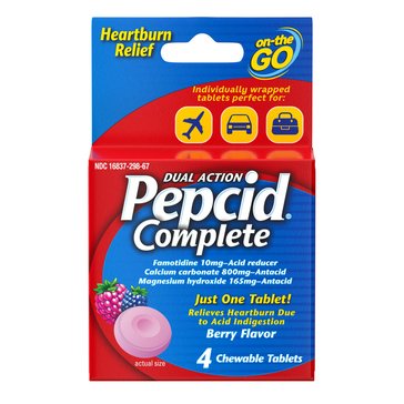 Pepcid Complete Chewable Tablets Berry 4-Count