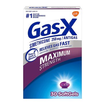 GAS-X Maximum Strength Gas Relief Softgels, 30-count