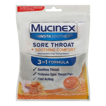 Mucinex Insta-Soothe Honey and Echinacea Drops