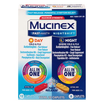 Mucinex Fast Max Day Cold Flu Nightshift