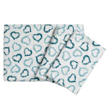 Harbor Home Essentials Microfiber Sheet Set Wild Heart Print