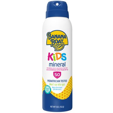 Banana Boat 100 Mineral SPF 50 Kids' Sunscreen C-Spray