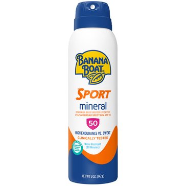 Banana Boat 100 Mineral SPF 50 Sport Sunscreen C-Spray