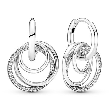 Pandora Family Always Encircled Hoop Earrings