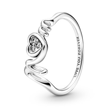 Pandora Mom Pave Heart Ring