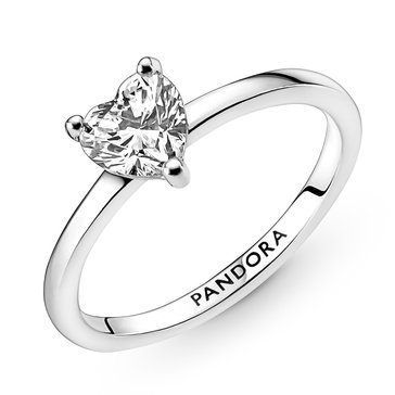 Pandora Sparkling Heart Solitaire Ring