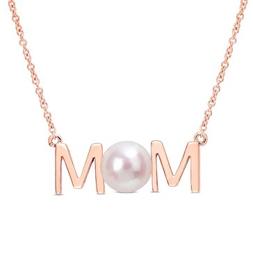 Sofia B. 10K Rose Gold Freshwater Cultured Pearl MOM Necklace