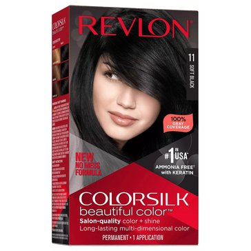 Revlon Colorsilk Beautiful Permanent Hair Color 11 Soft Black