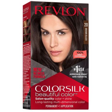 Revlon Colorsilk Beautiful Permanent Hair Color 20 Brown Black